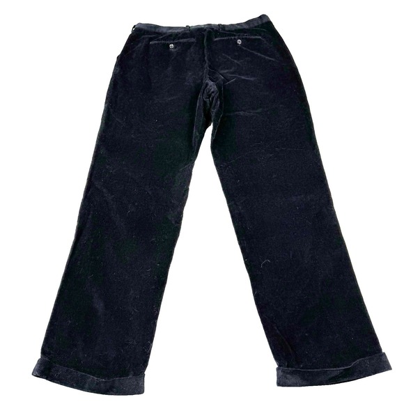 Lands'‎ End Corduroy Pants Men's 36"x32" Black Traditional Fit Stretch Classic - Picture 2 of 8